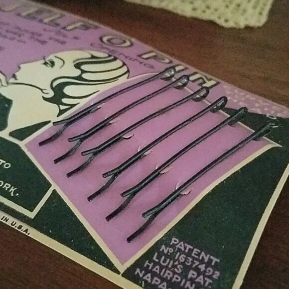 Art Deco Flapper Hair Pins Antique Original NWT - Picture 3 of 6